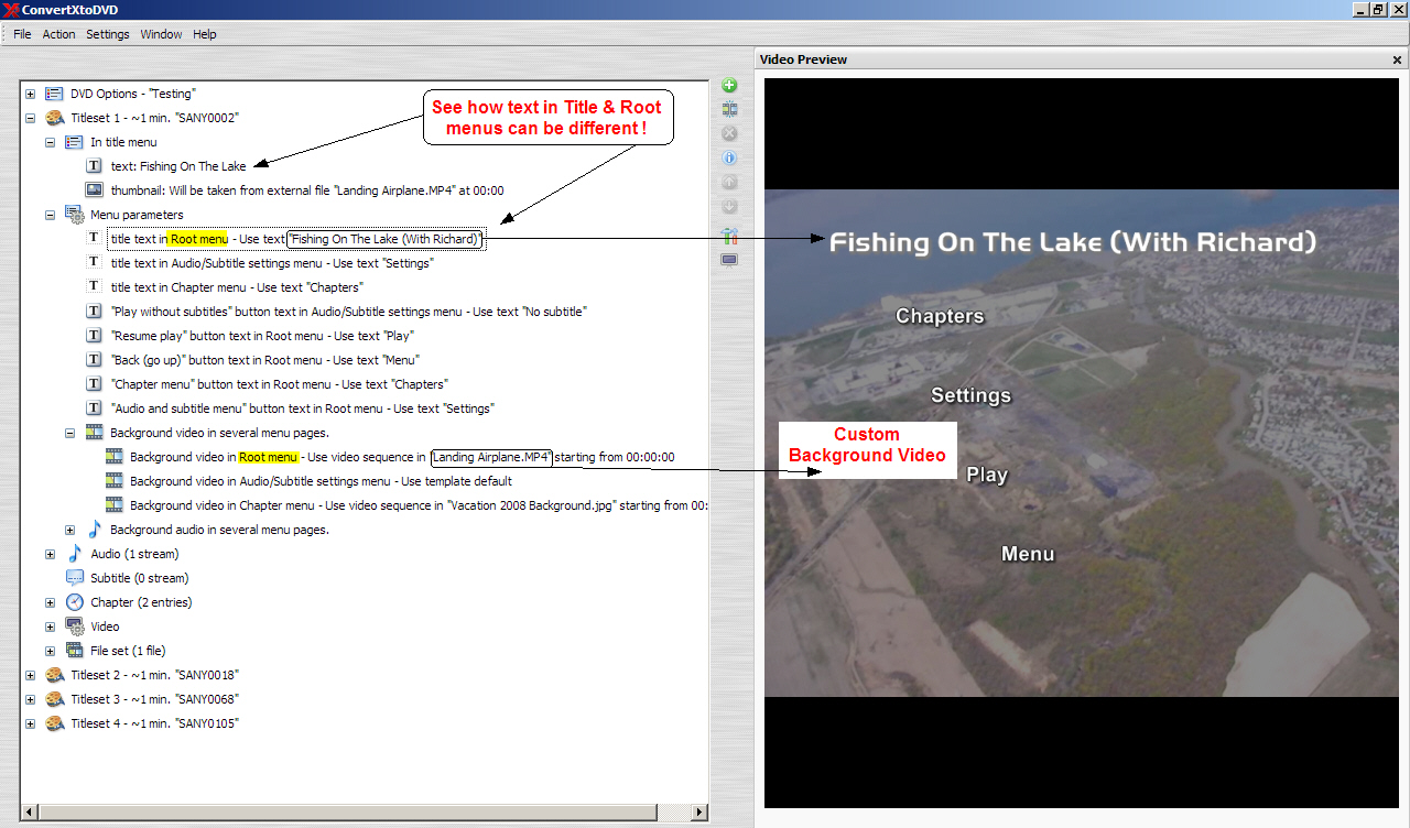 06 - ConvertXtoDVD Root Menu (Settings for Each Files).jpg